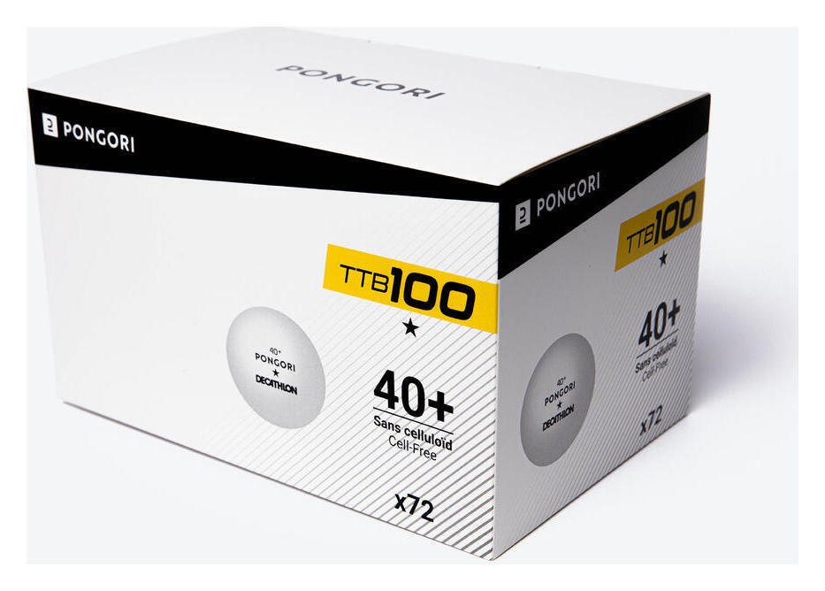 Decathlon Table Tennis Balls 100 40+ - Pack of 72