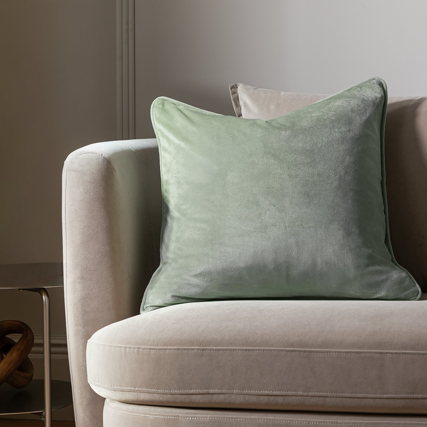 Habitat Velvet Cushion - 55x55cm