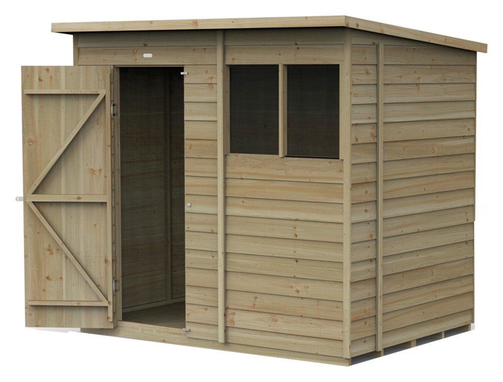 Forest 4Life Overlap 2 Windows Pent Shed - 7 x 5ft