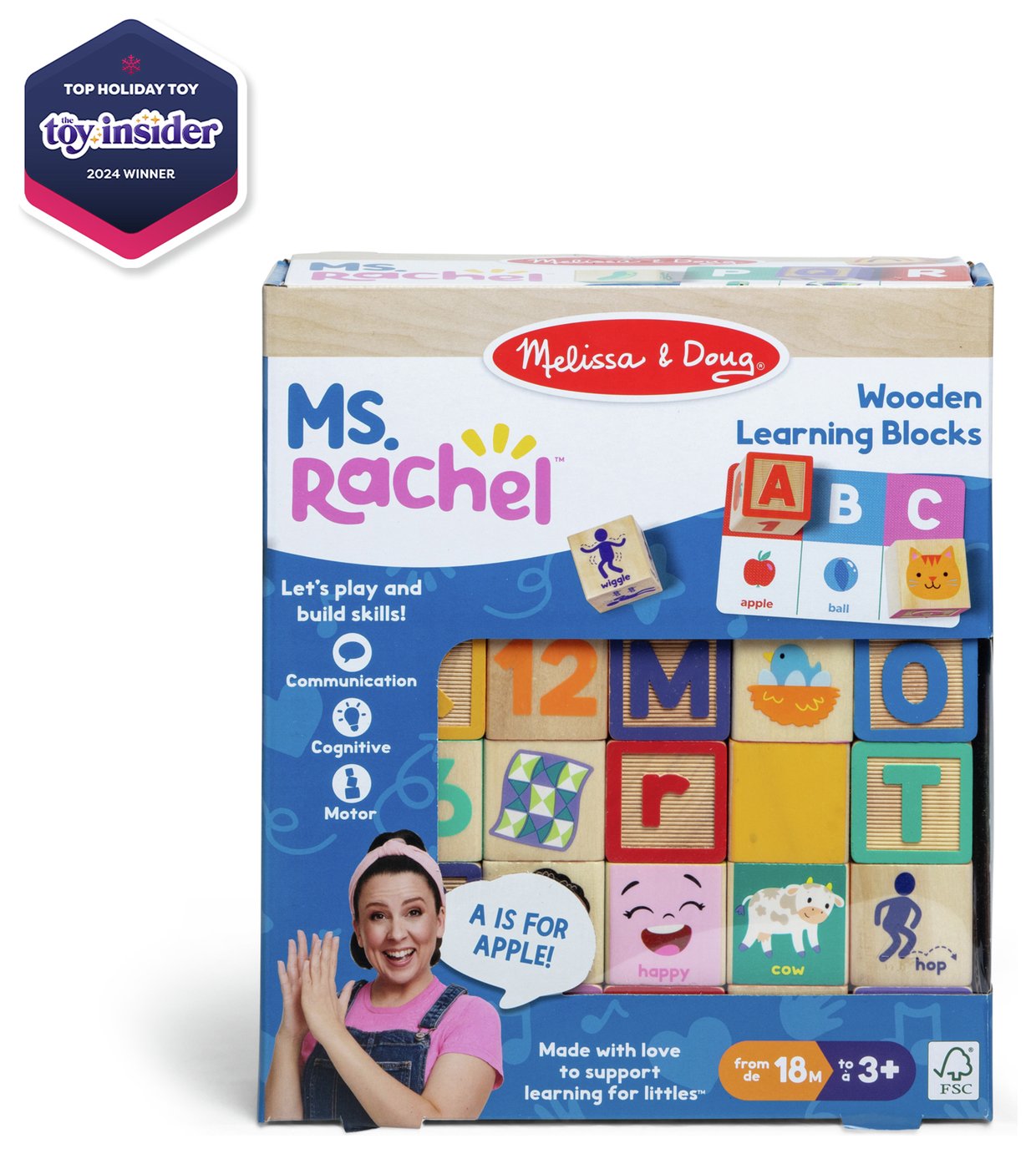 Ms.Rachel Melissa & Doug Wooden Learning Blocks