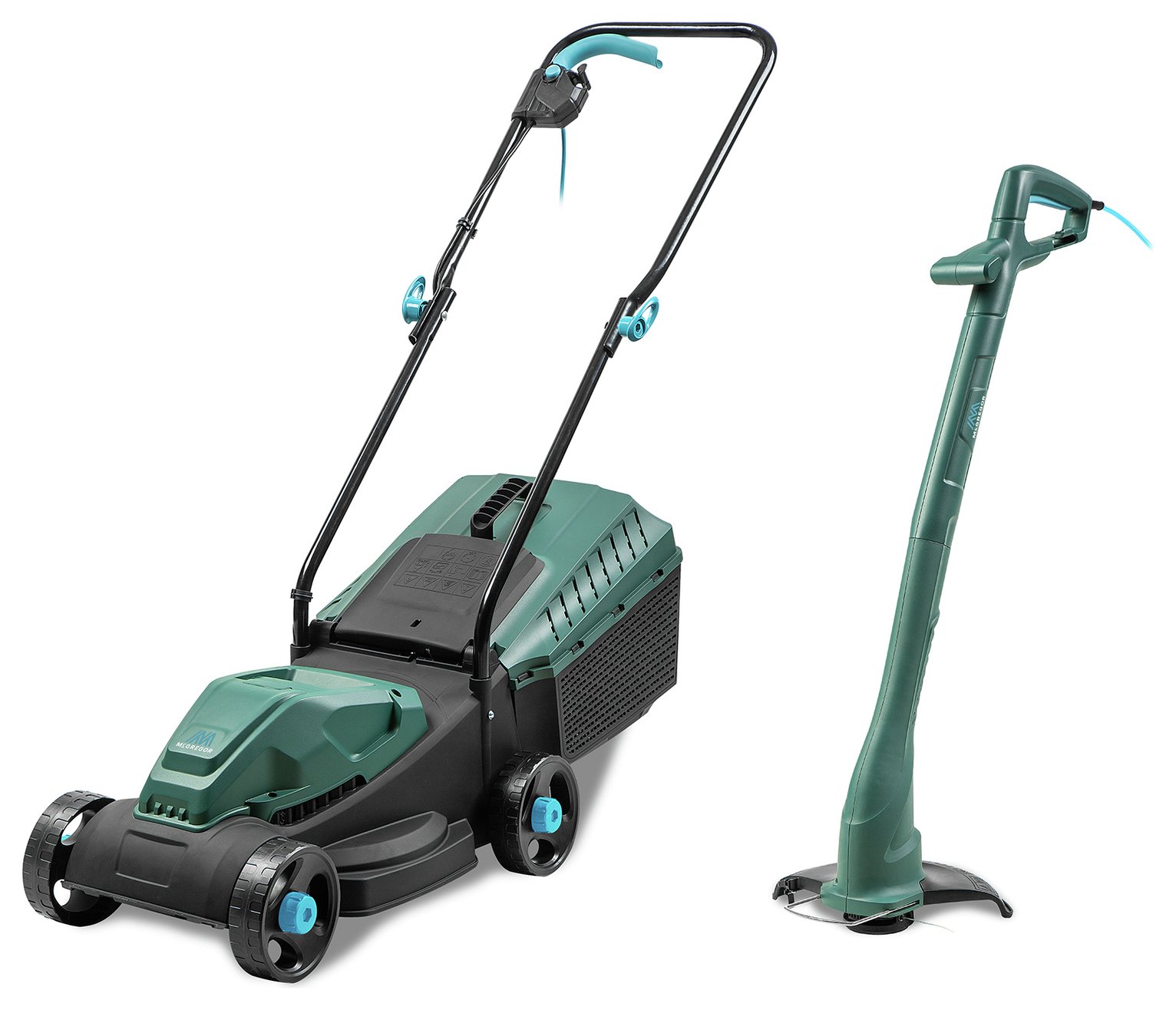 McGregor 31cm 1200W Electric Mower & 23cm 320W Grass Trimmer