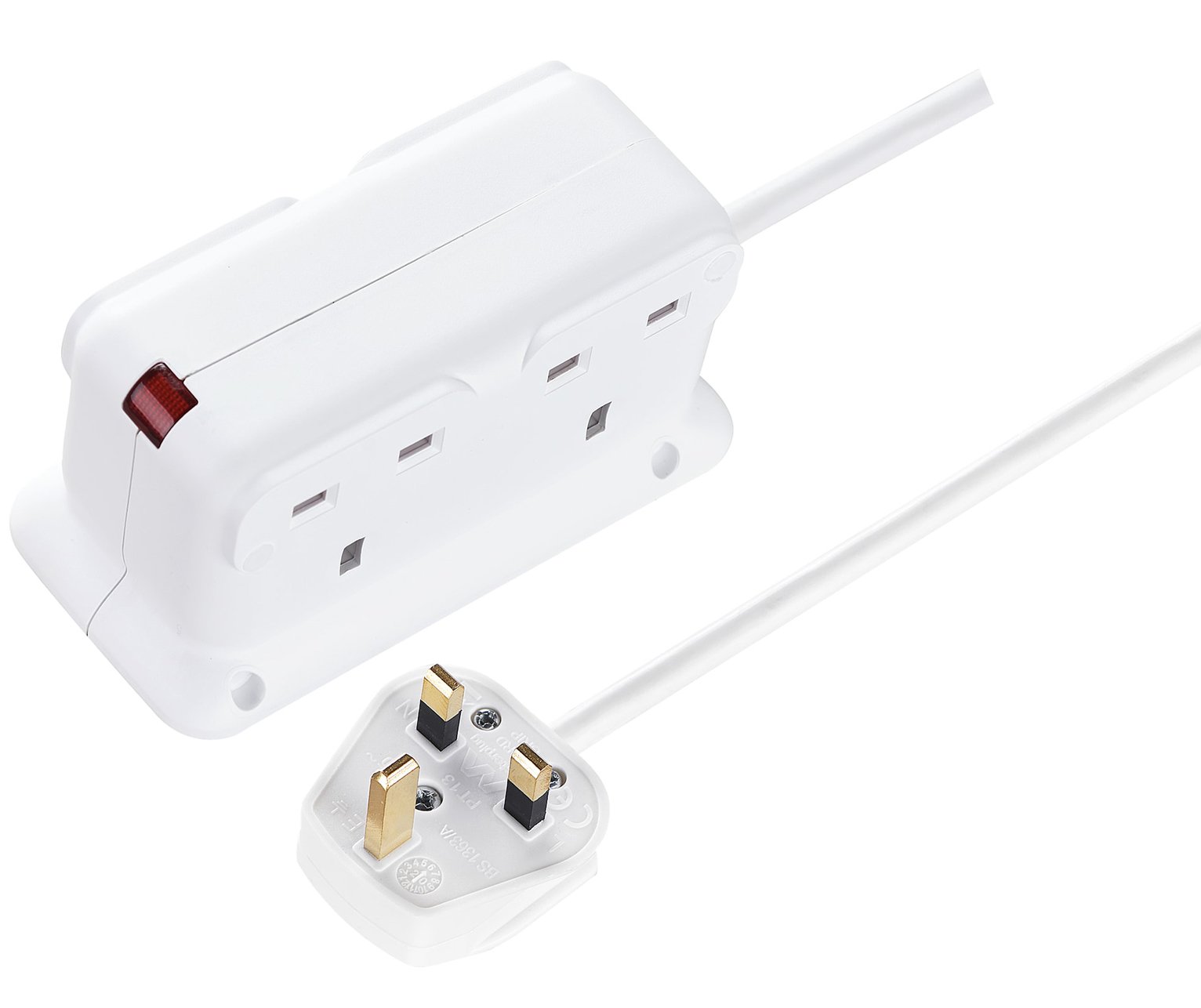 Masterplug 4 Socket 1m Extension Lead