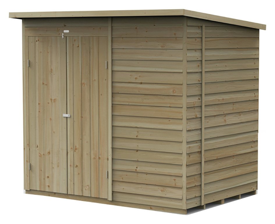 Forest 4Life Overlap Windowless Pent Shed - 7 x 5ft