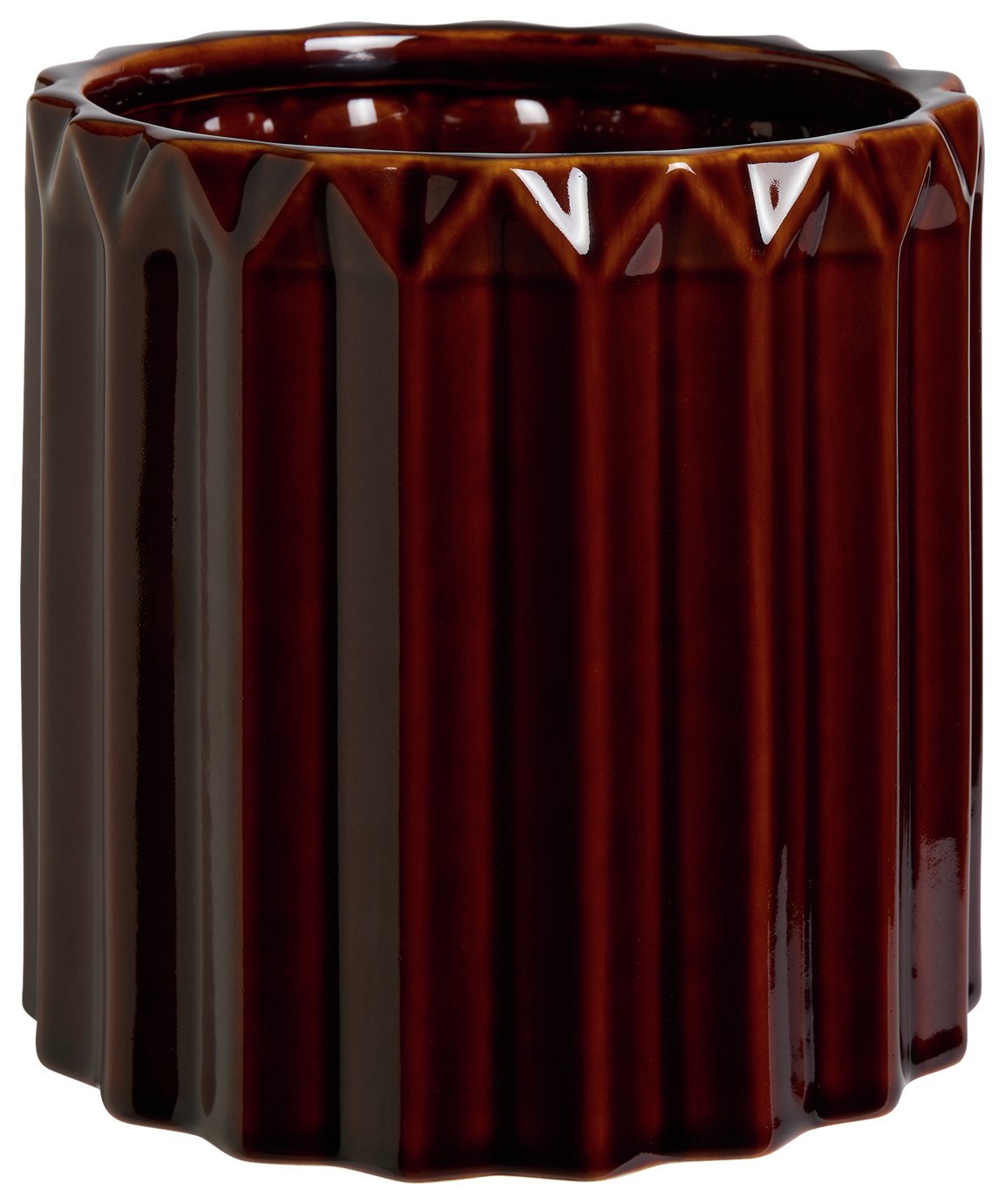 Habitat 20cm Glass Faceted Ceramic Planter