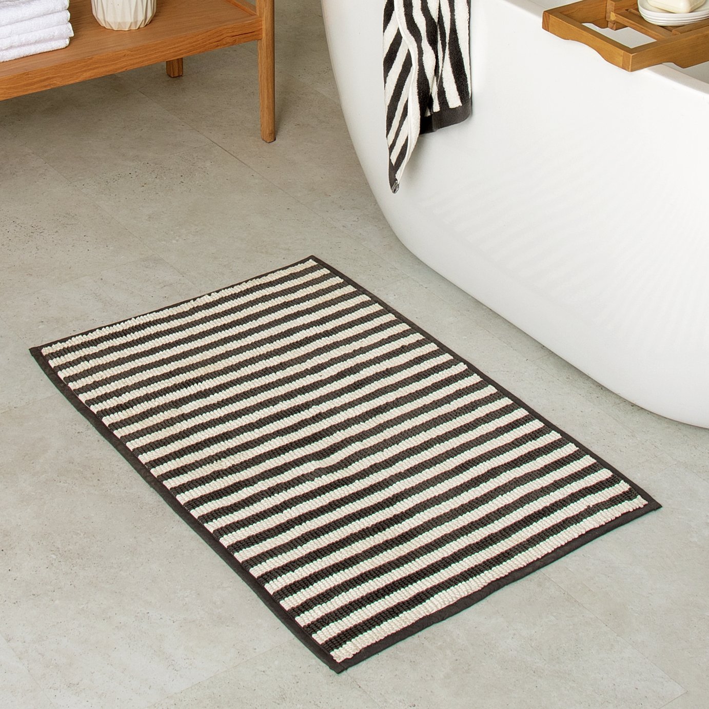 Habitat Stripe Bath Mat
