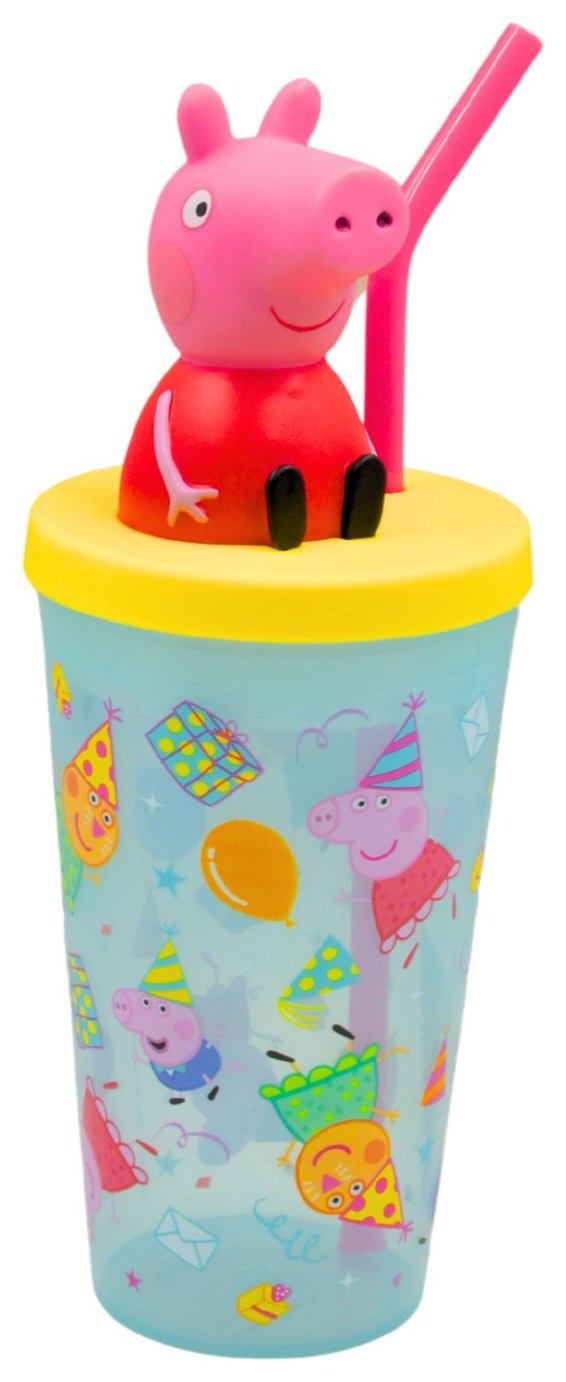 Hox Peppa Pig 3D Peppa Blue Travel Tumbler - 450ml