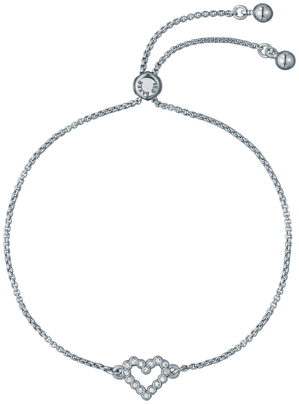 Ted Baker Crystal Halo Heart Adjustable Bracelet