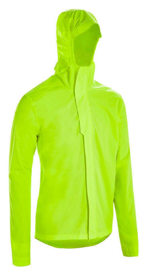 Decathlon Mens Waterproof Cycling Jacket - Neon Yellow
