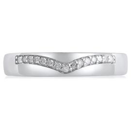 Revere 9ct White Gold 0.06ct tw Diamond Wishbone Ring