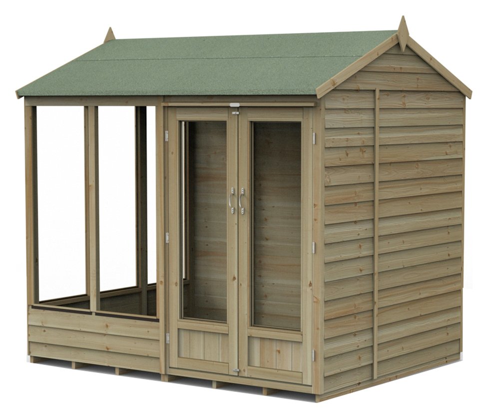 Forest 4Life Overlap Reverse Apex Summerhouse - 8 x 6ft