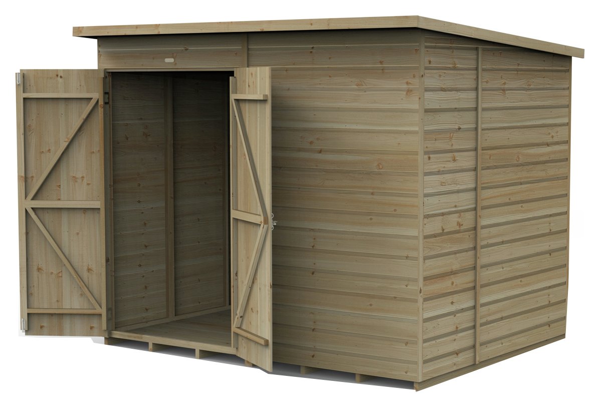 Forest Beckwood Shiplap Windowless Pent Shed - 8 x 6ft