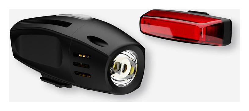 Decathlon Powerful Front And Rear USB LED Bike Light Set