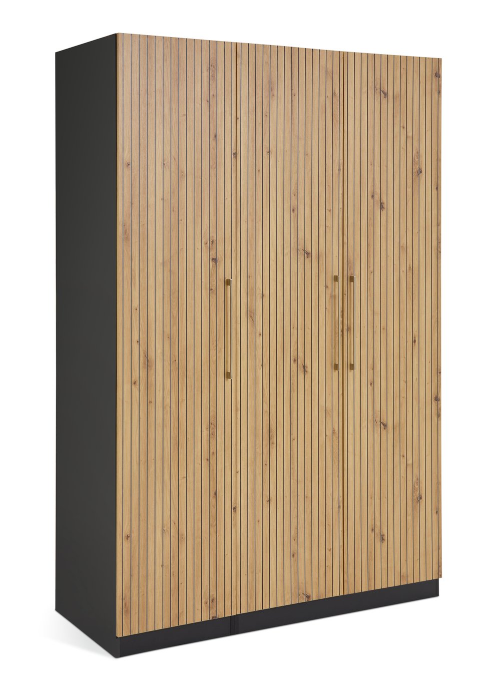 Habitat Hamburg 3 Door Wardrobe - Grey & Oak