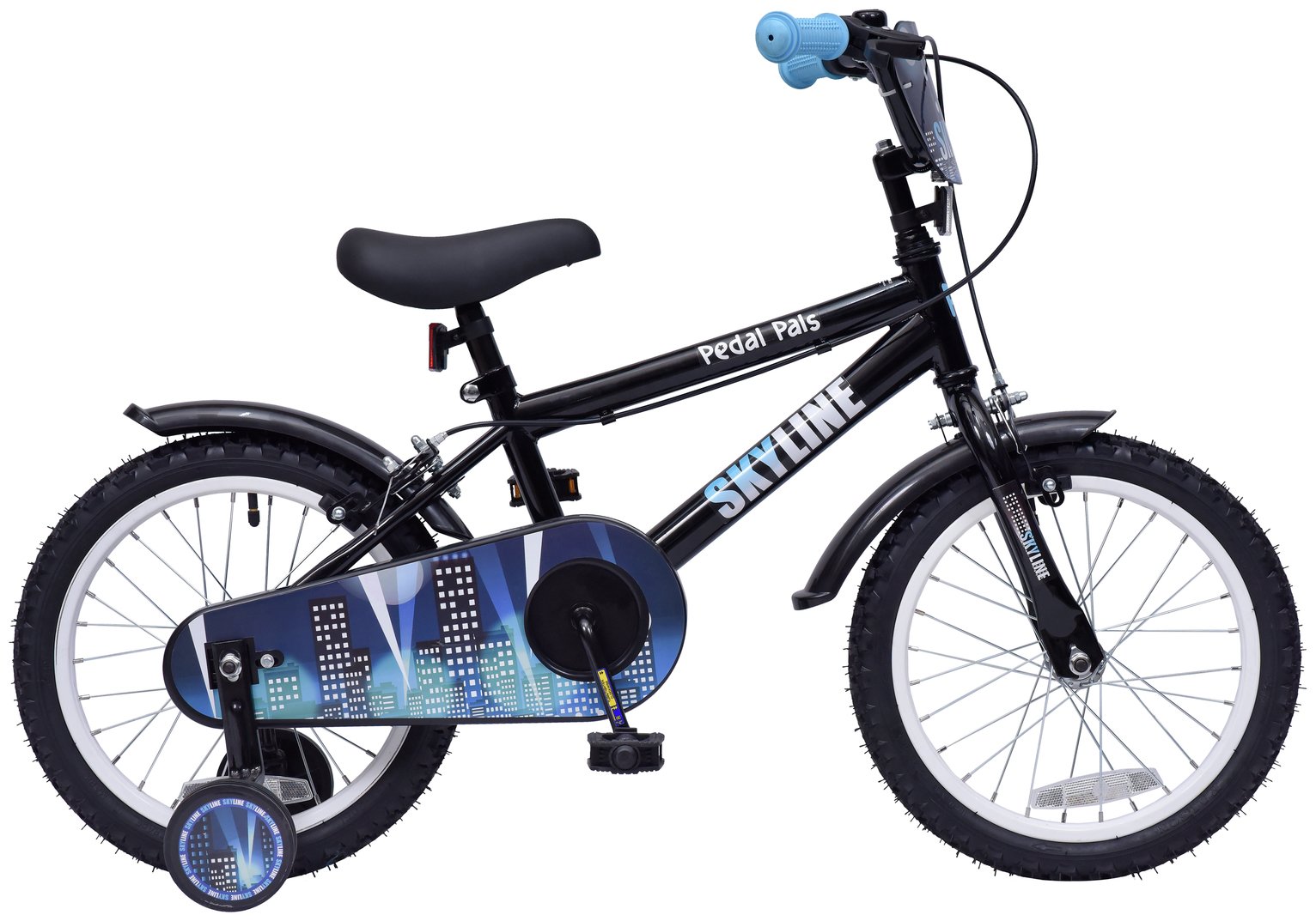 Pedal Pals 16 inch Wheel Size Kids Mountain Bike - Black