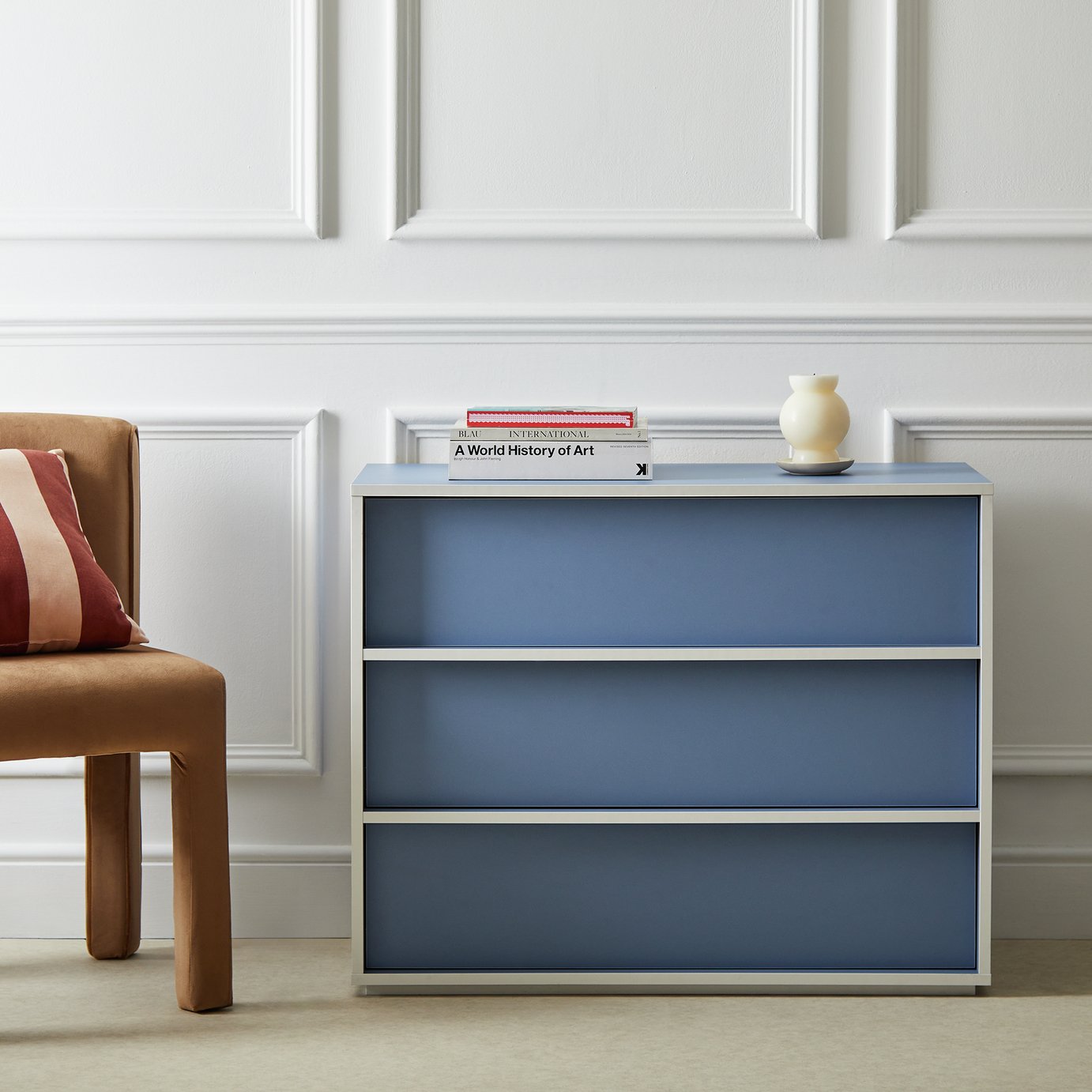 Habitat Edale 3 Drawer Chest - Light Blue