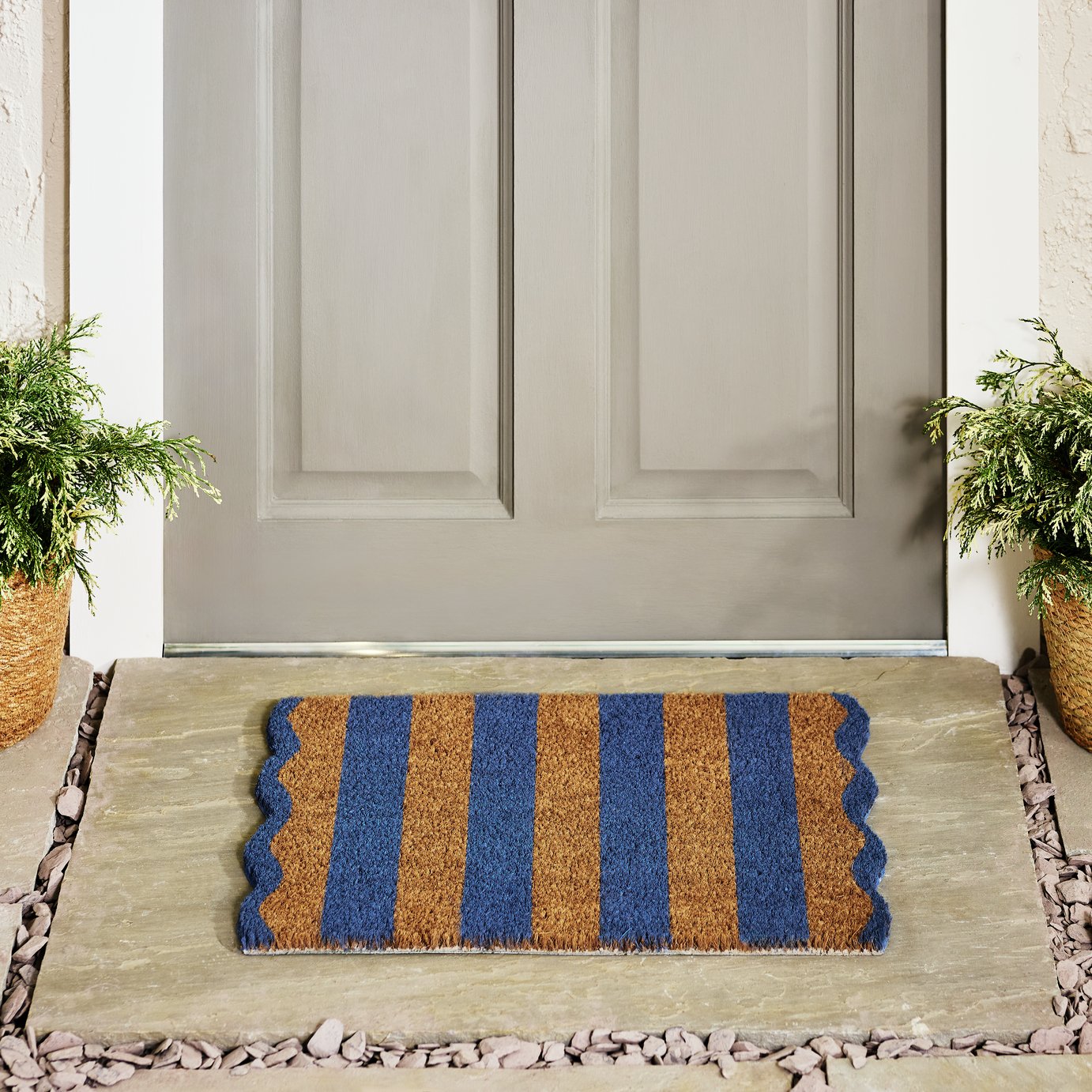 Argos Home Wavy Striped Coir Doormat- 40x60cm