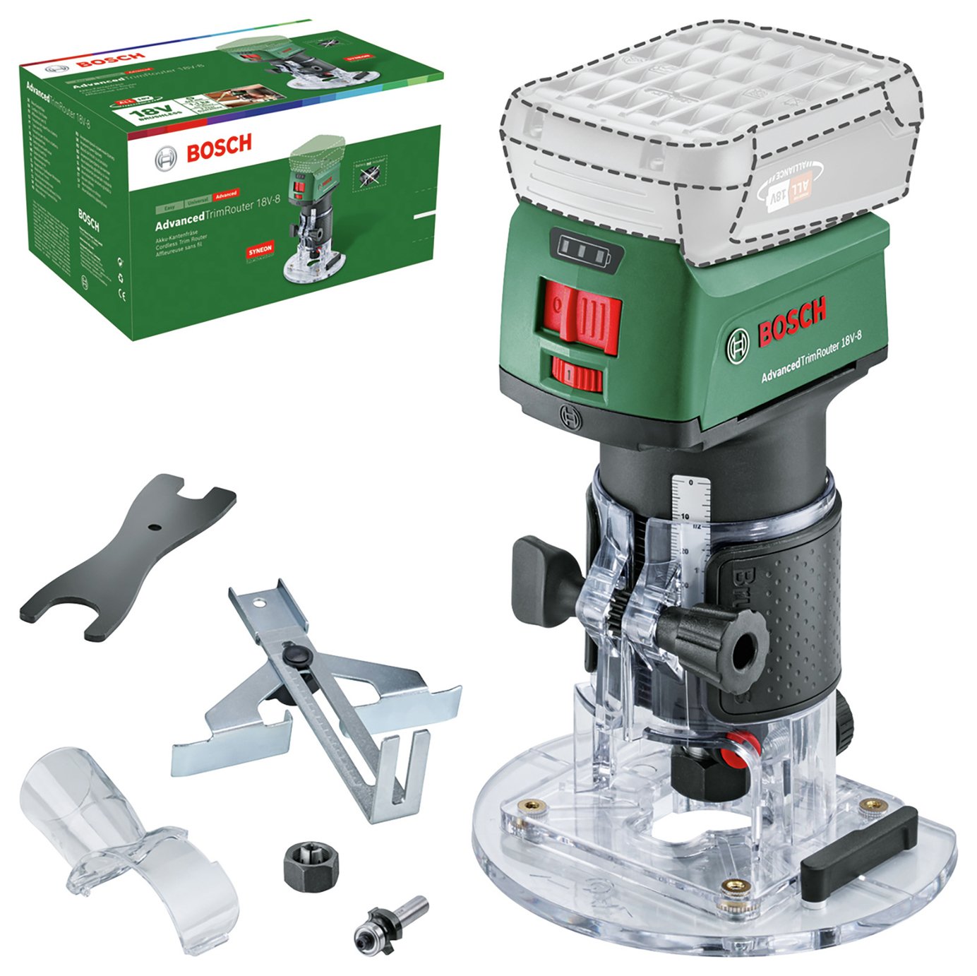 Bosch Cordless Trim Plunge Router - 18V
