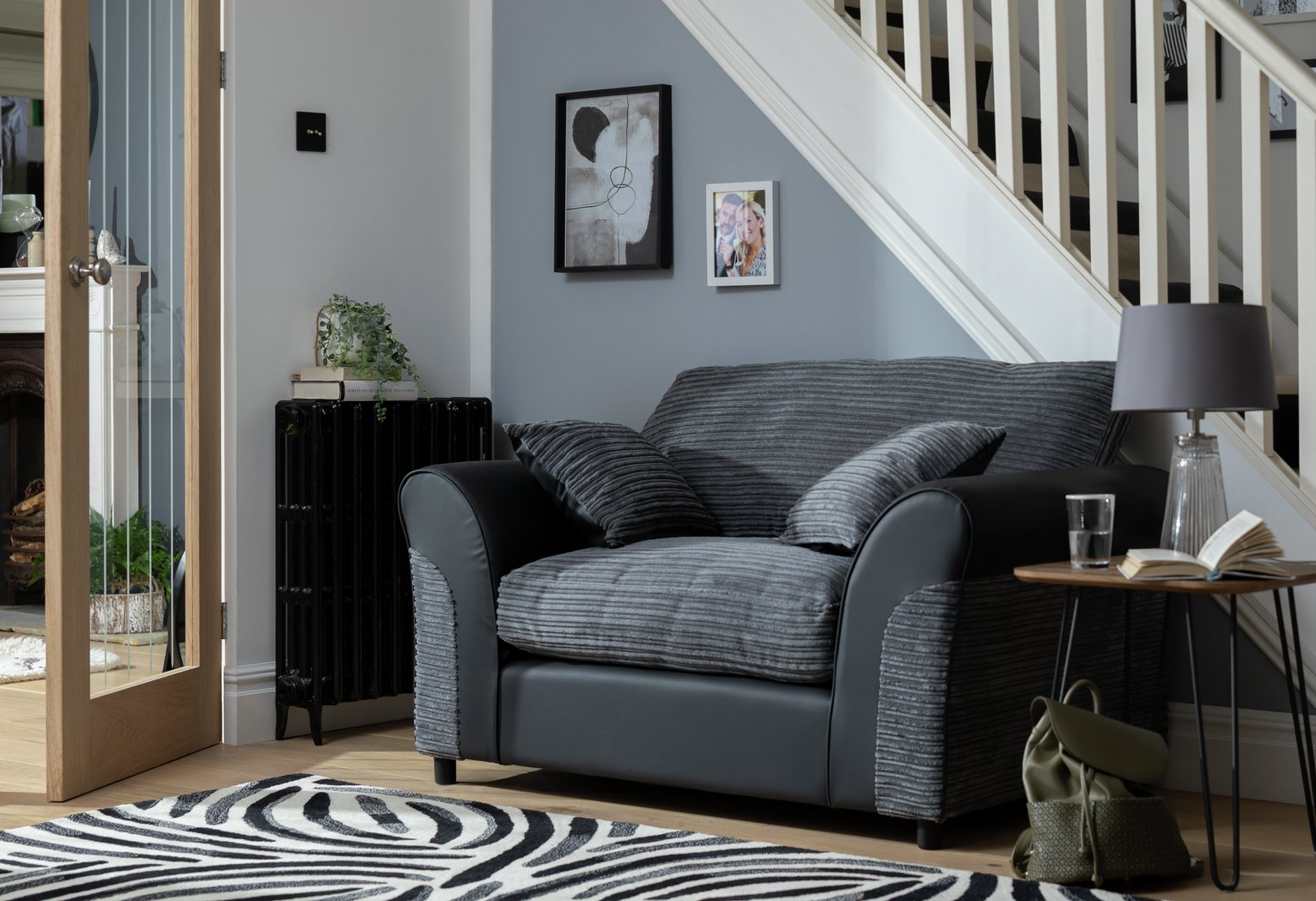 Argos Home Harry Cuddle Chair - Charcoal