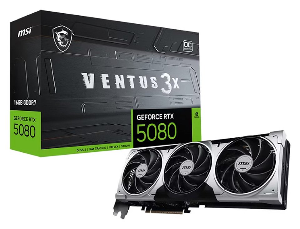 MSI GeForce RTX 5080 Ventus 3X OC Plus 16GB Graphic Card