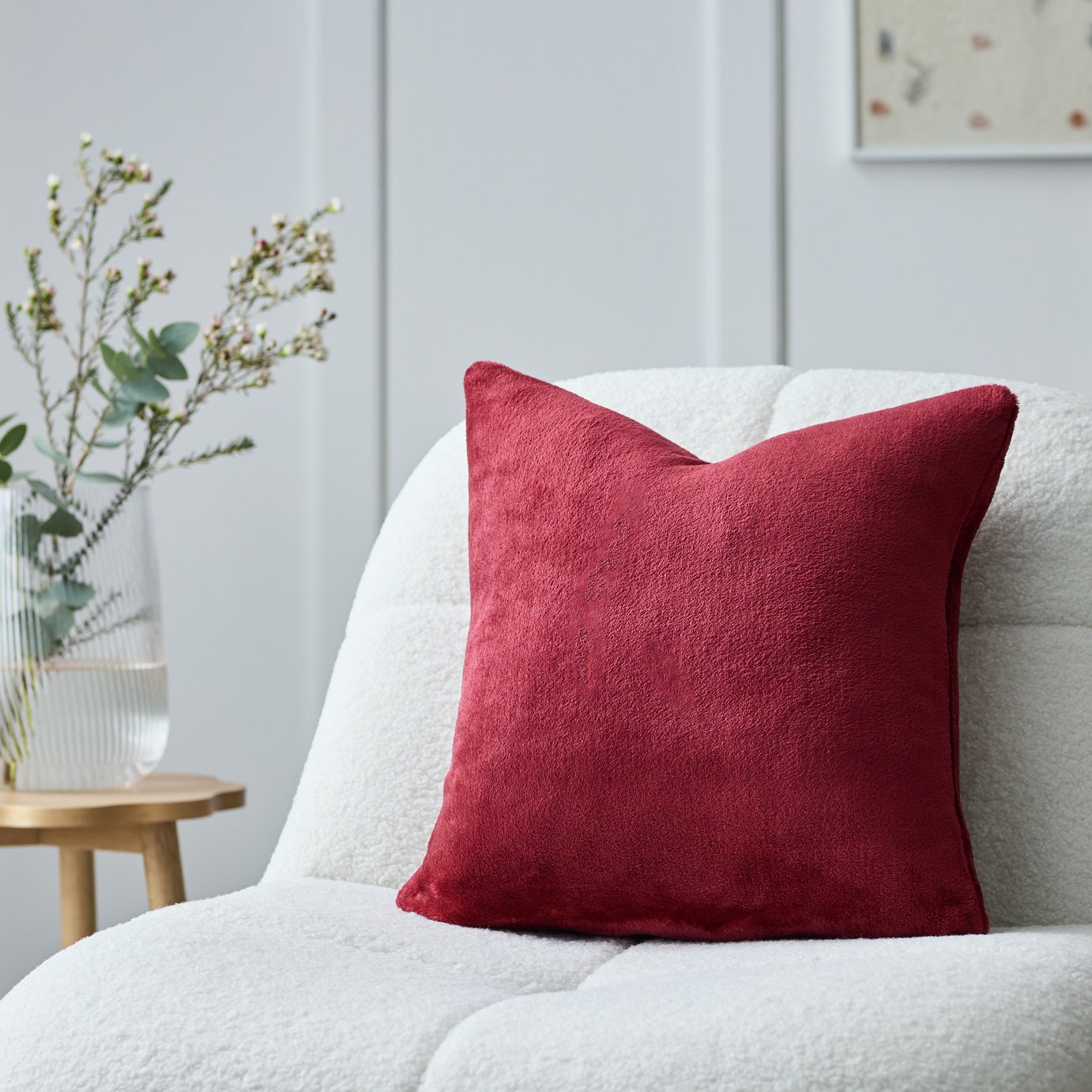 Argos Home Super Soft Fleece Cushion - 43x43cm