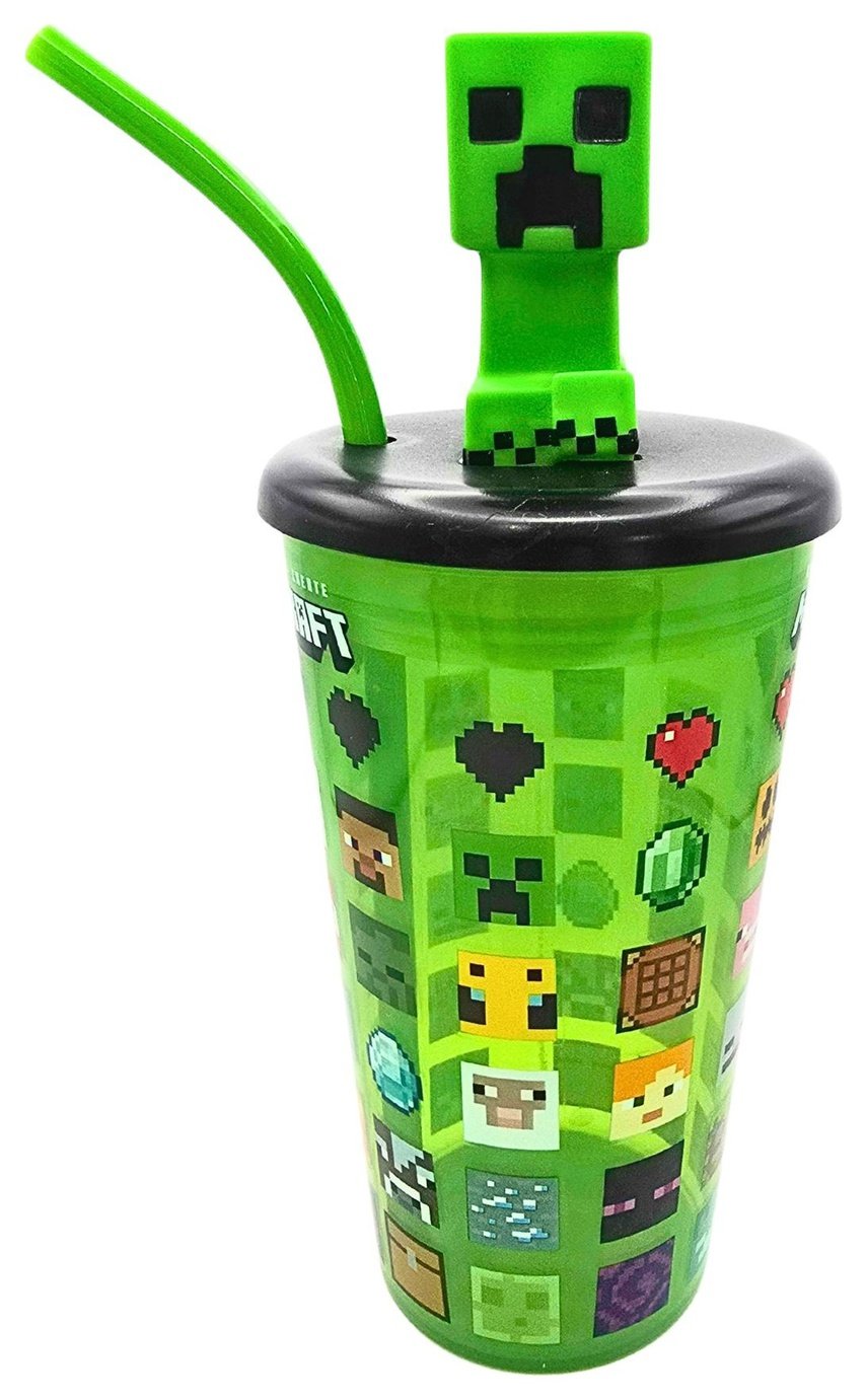 Hox Minecraft Creeper 3D Black and Green Soda Cup - 600ml