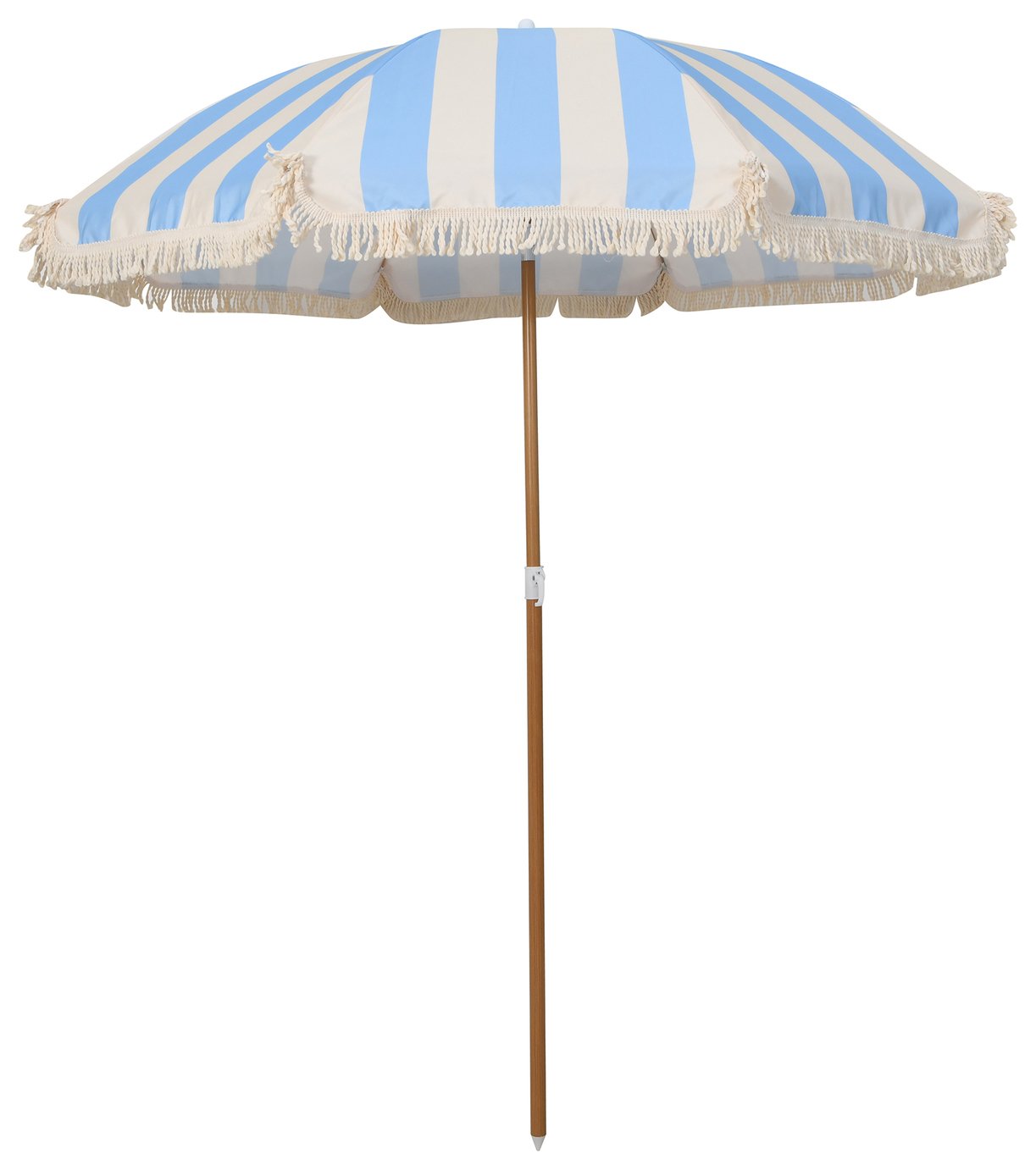 Argos Home 1.6m Tilting Garden Parasol - Blue & White