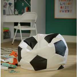 Kaikoo XL Faux Leather Black & White Football Bean Bag