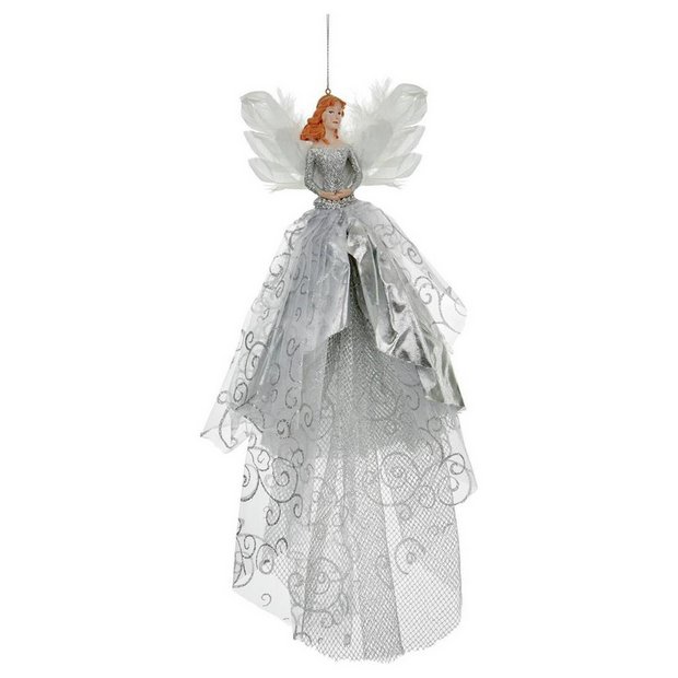 Buy Premier Decorations Fairy Tree Topper Decoration Silver Christmas Tree Decorations Argos