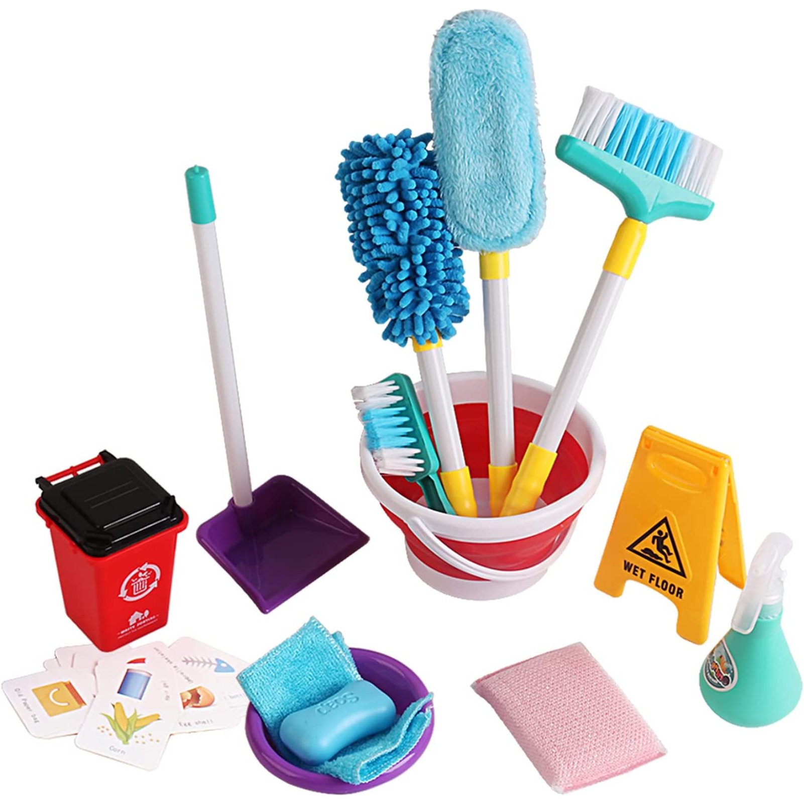 deAO Cleaning Toy Play Set - Multi-Colour
