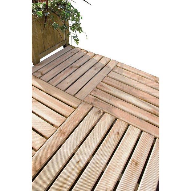 Buy Decking Tiles Pack Of 4 Decking Argos