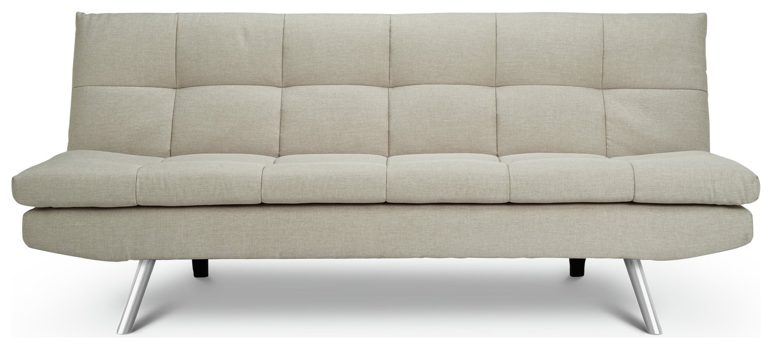 Argos Home Nolan Fabric 3 Seater Clic Clac Sofa Bed -Natural