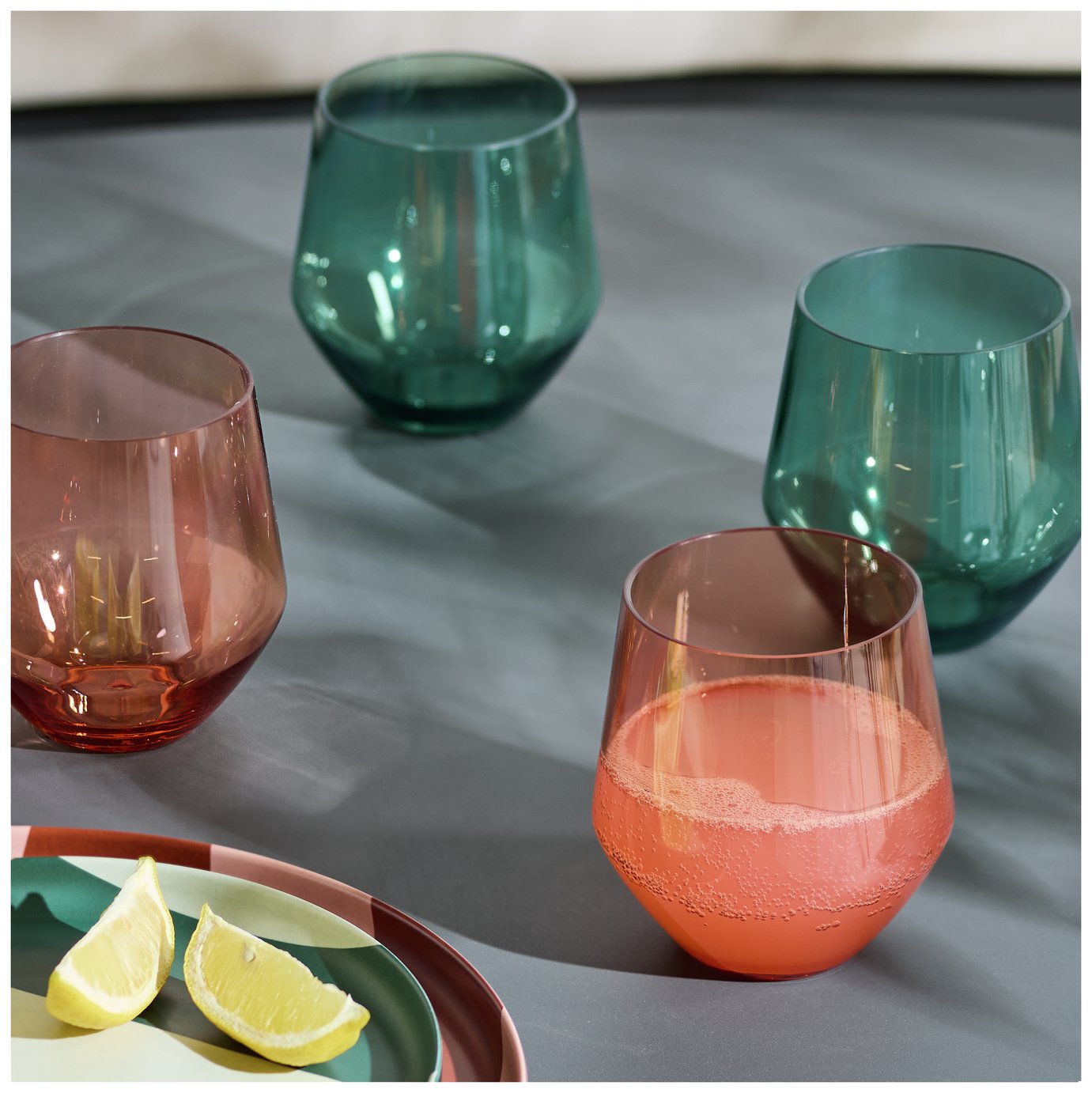 Habitat Acrylic Picnic Tumblers - 4 Pack