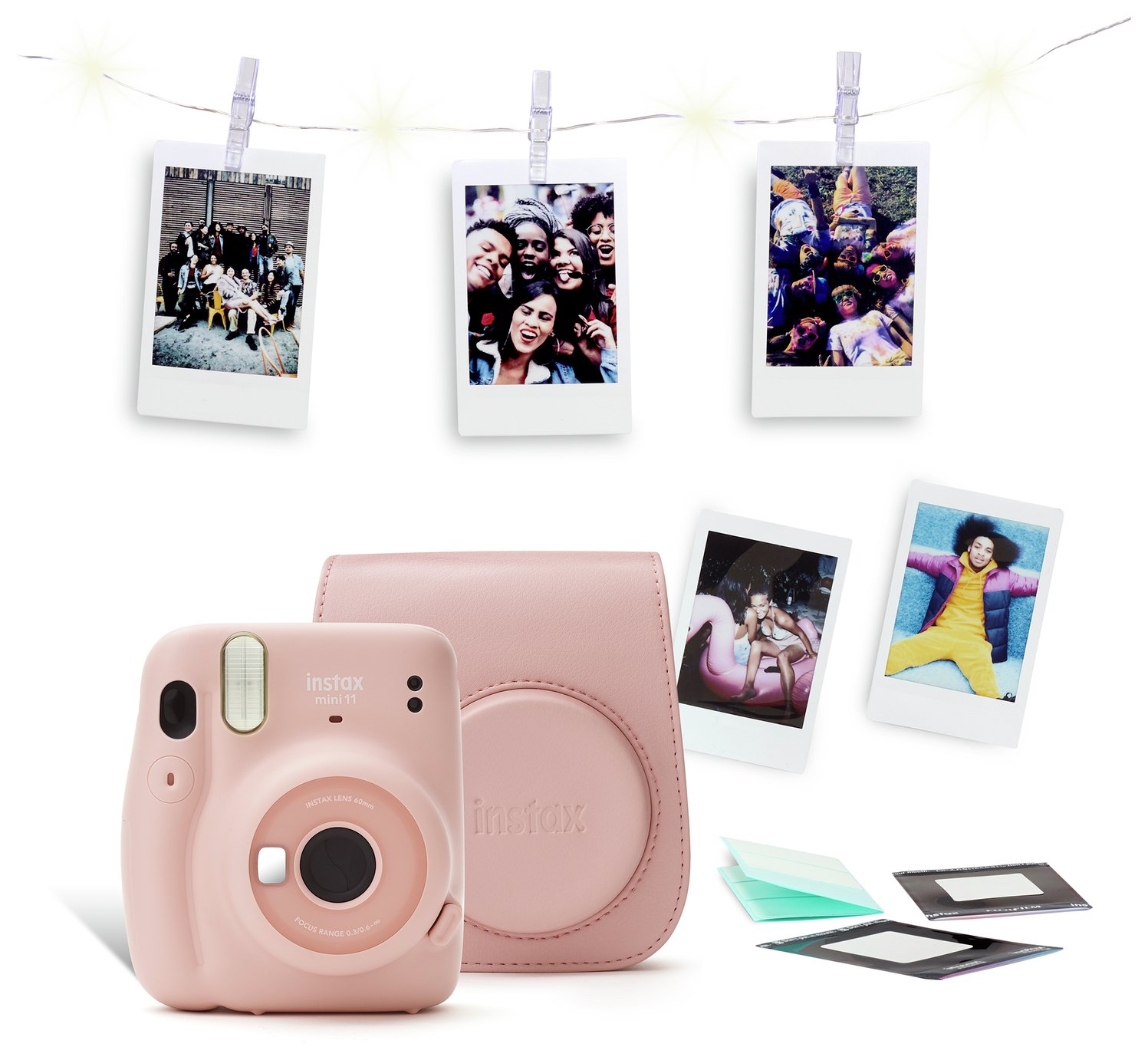 Instax Mini 11 Instant Camera Bundle - Pink
