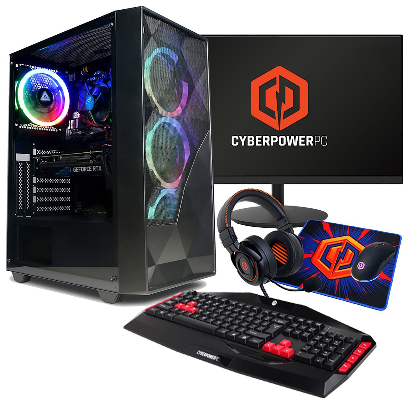 CyberPowerPC i5 16GB 1TB RTX 4060 Gaming PC Bundle