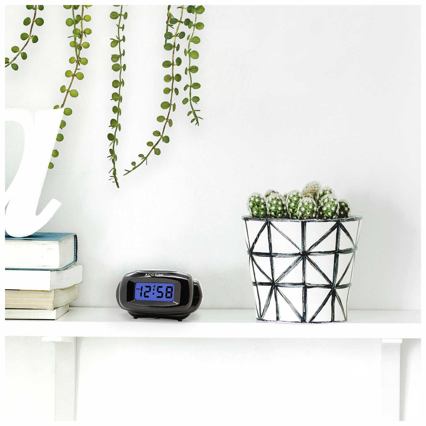 Acctim Aura LCD Alarm Clock - Black
