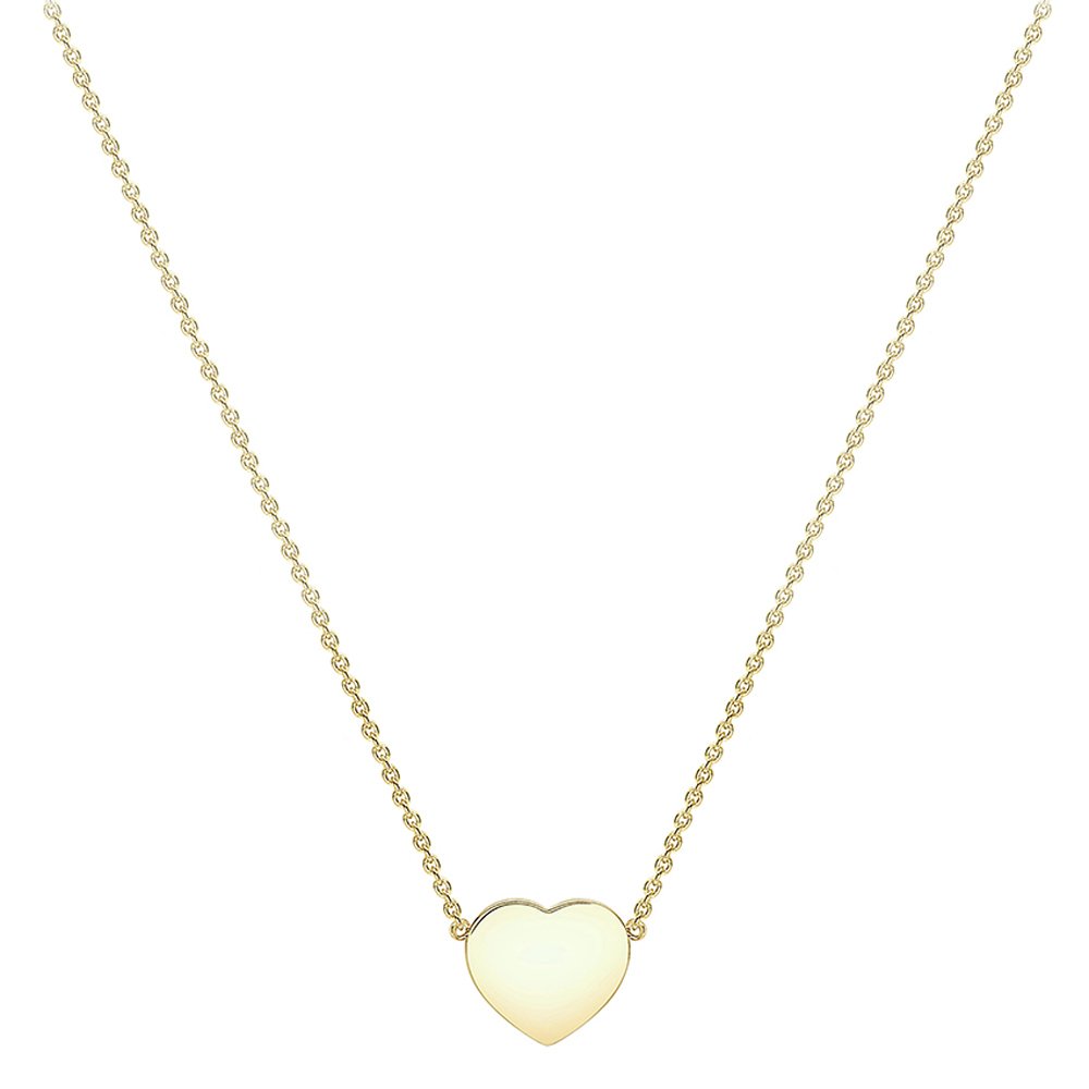 Revere 9ct Yellow Gold Personalised Heart Pendant