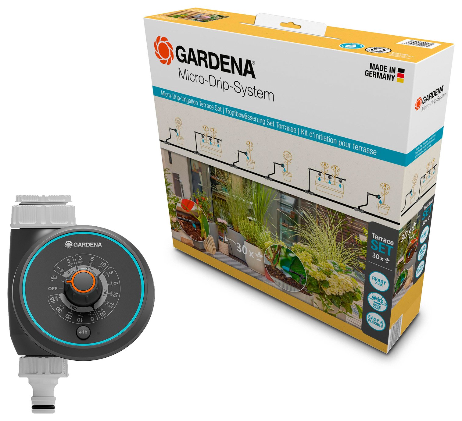 Gardena Micro Drip Terrace & Balcony Set 