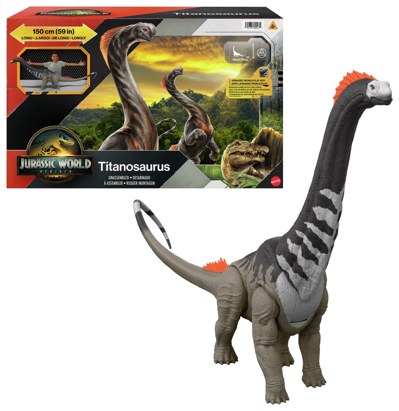 Jurassic World Rebirth Titanosaurus Herbivore Dinosaur Toy