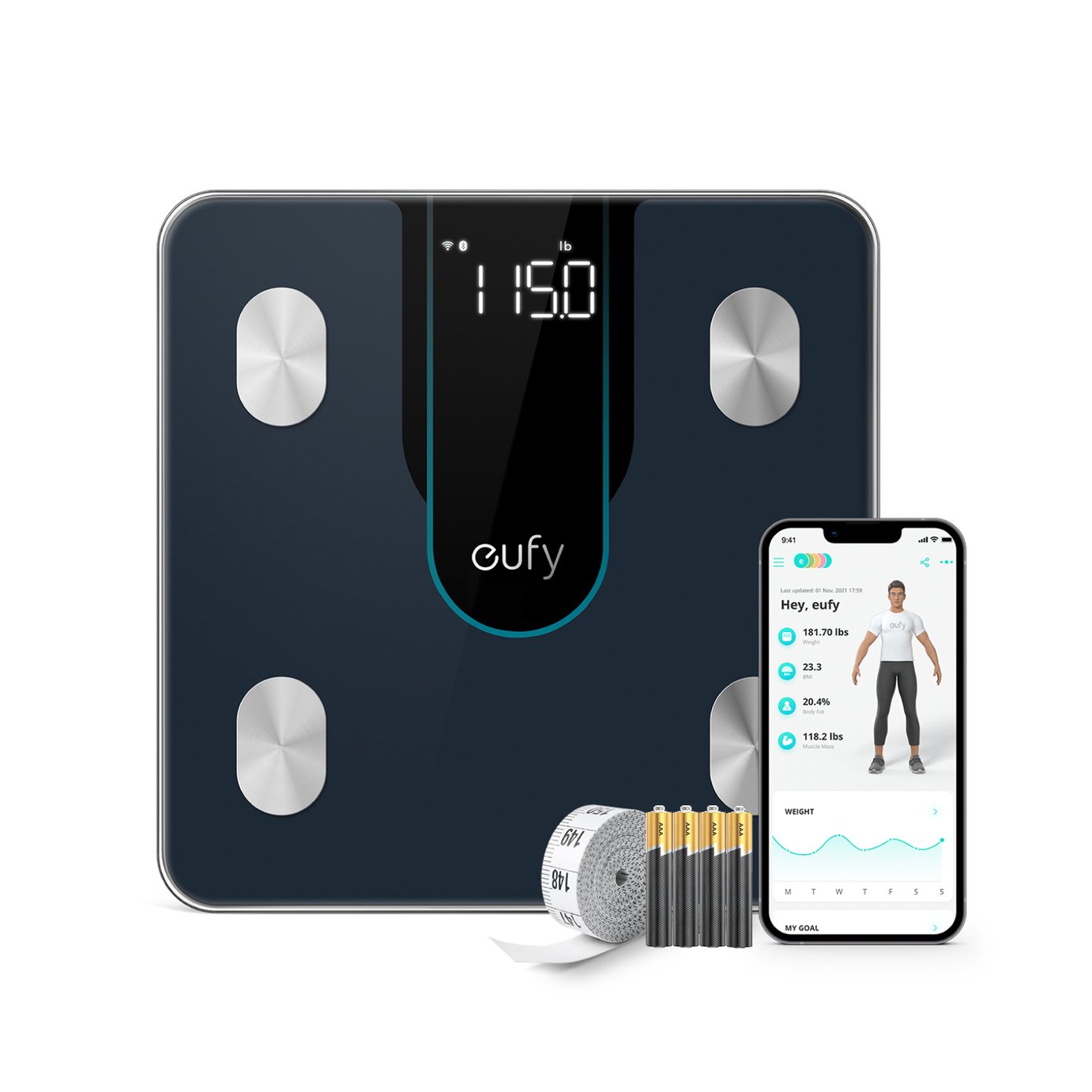 Eufy Smart Electronic Scale P2 - Black