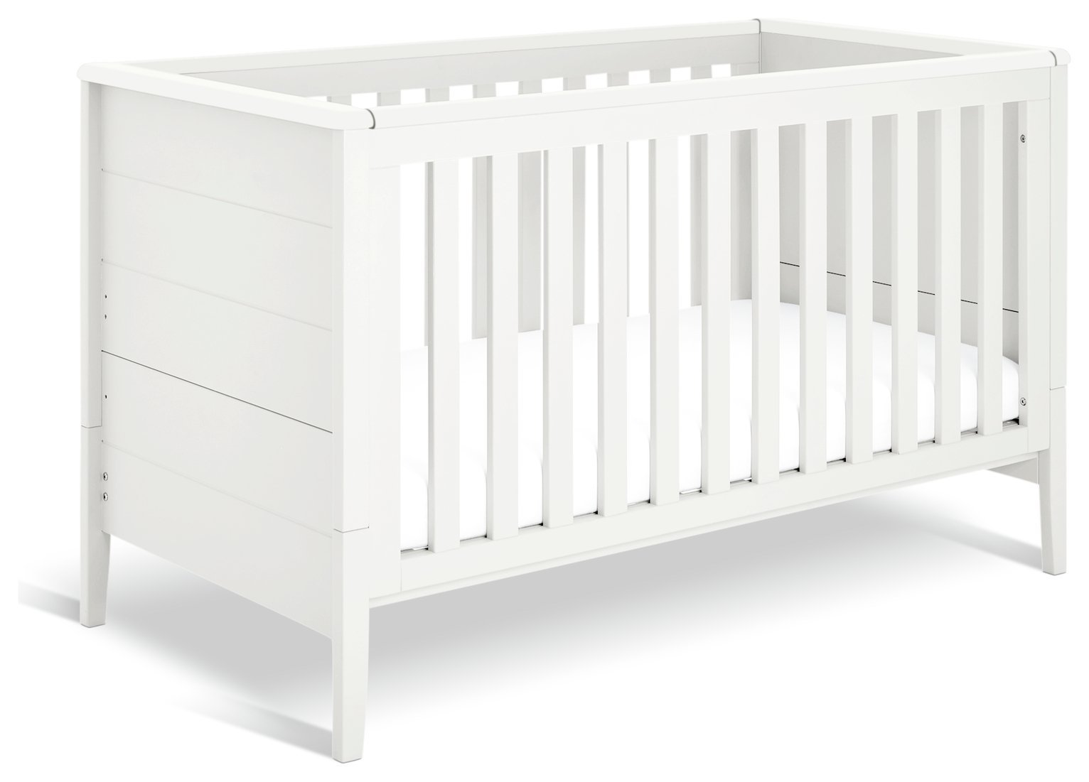 Cuggl Canterbury Nursery Cot Bed - Matte White