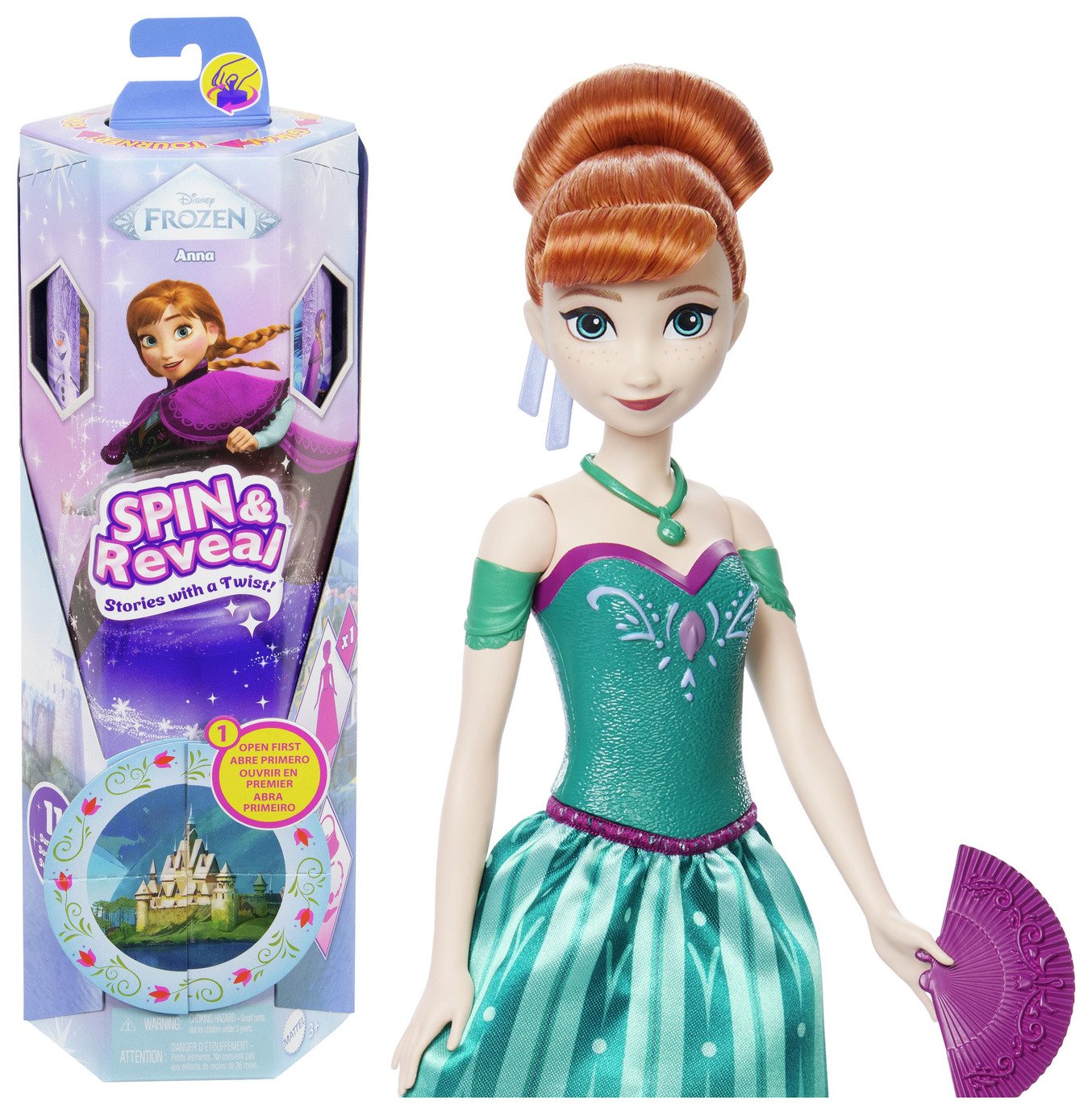 Disney Frozen Spin & Reveal Anna Fashion Doll & Accessories