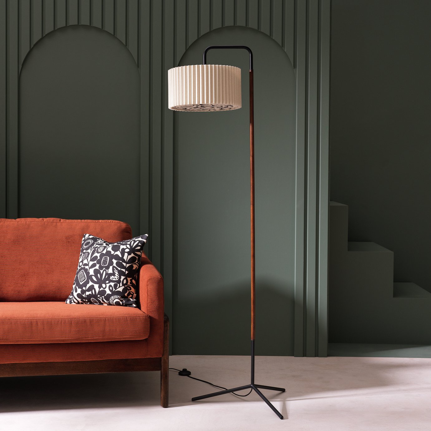 Habitat x Scion Kukkia Floor Lamp - Cream