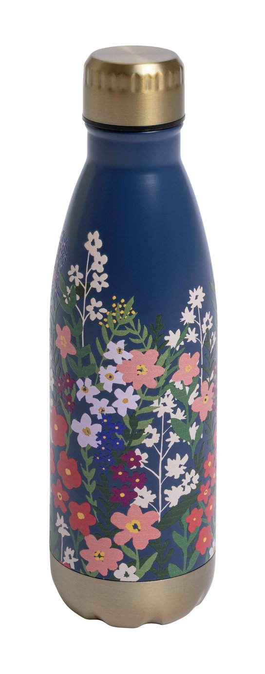Argos Home Winter Floral Stainless Steel Water Bottle -500ml