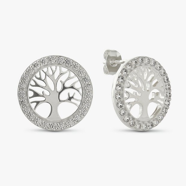 Buy Revere Sterling Silver Tree of Life Stud Earrings Womens earrings Argos