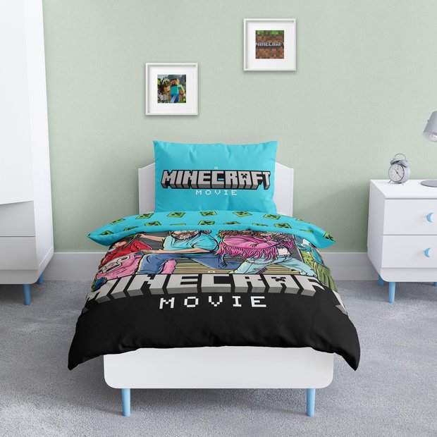 Buy Minecraft Movie Blue Kids Bedding Set Single Kids bedding