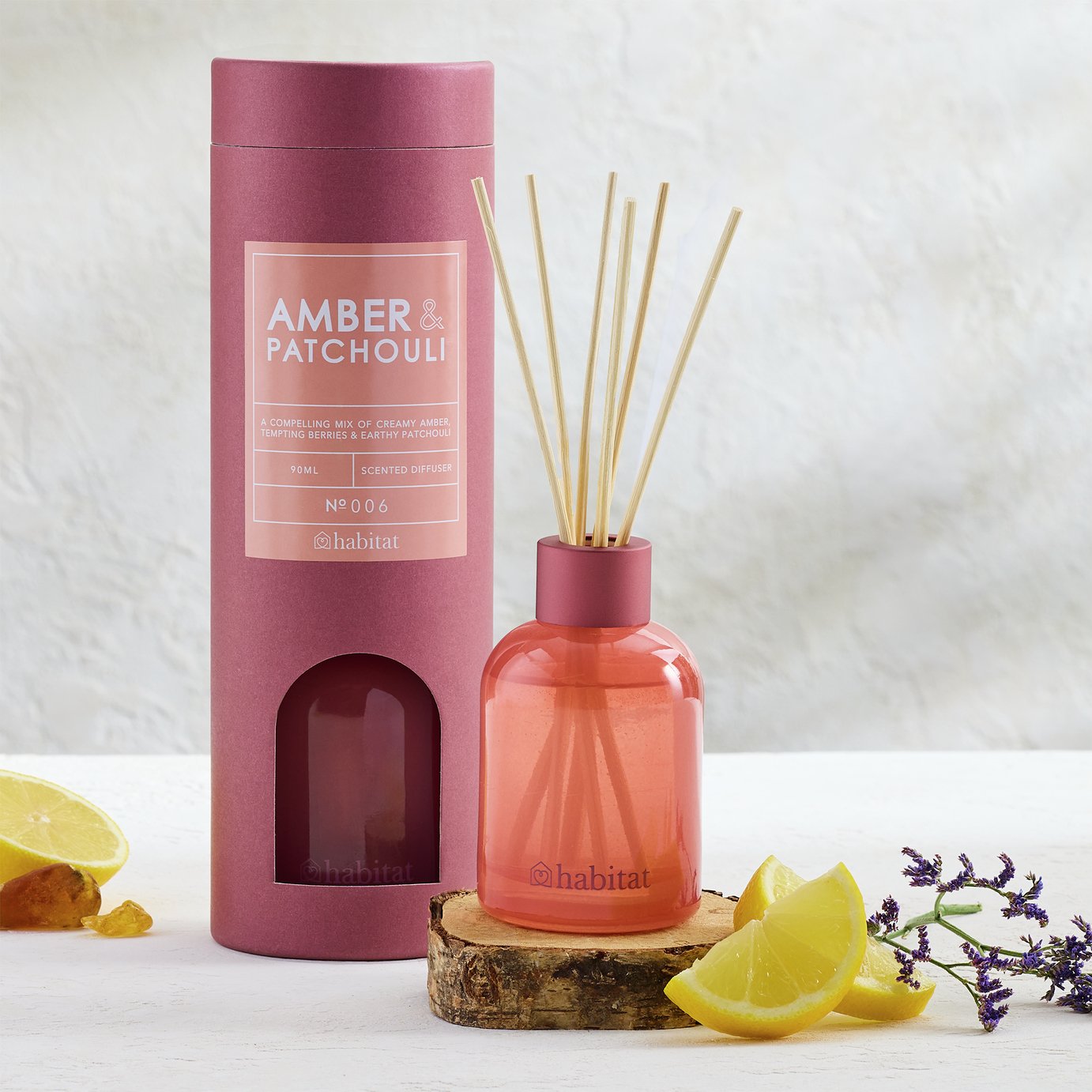 Habitat 90ml Reed Diffuser - Patchouli and Amber