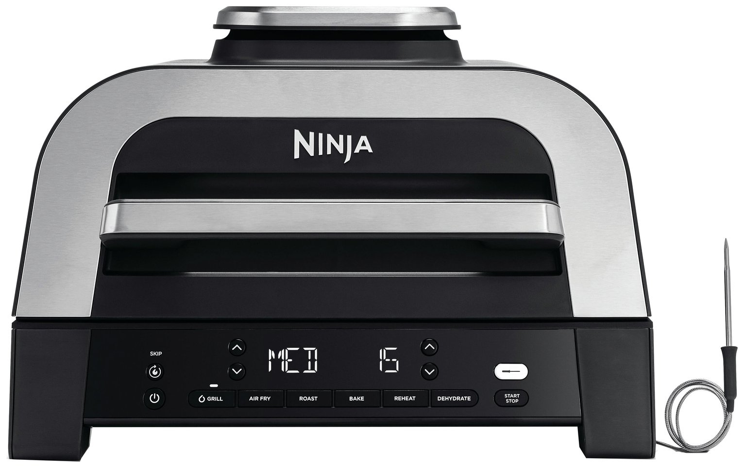 Ninja 6-in-1 MAX DG551UK 3.8L Grill & Air Fryer - Silver