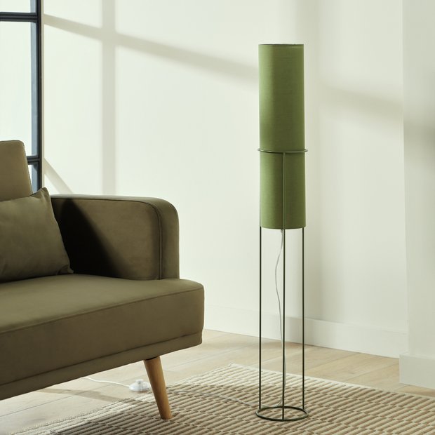 Buy Argos Home Metal Column Floor Lamp Green Floor lamps