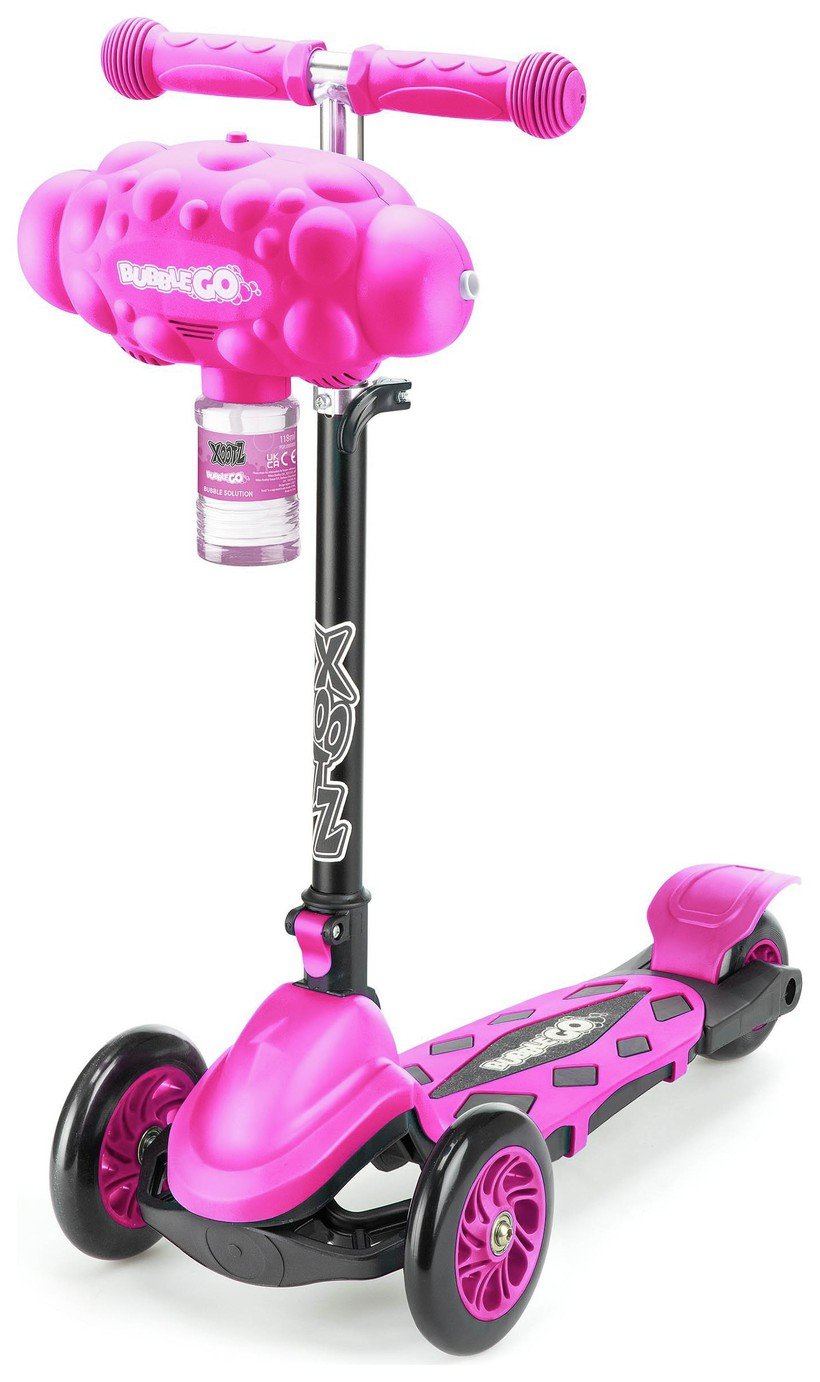 Xootz Bubble Go Kids Folding 3 Wheel Scooter - Pink