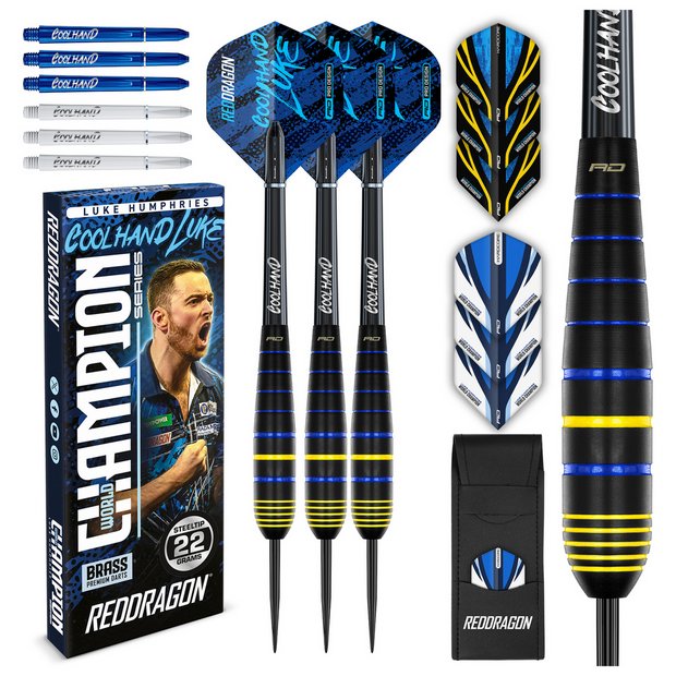 Buy Red Dragon Luke Humphries Coolhand 22g Brass Darts Set | Dart